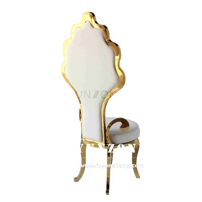Wholesale Gold Stainless Steel Bride And Groom Chair High Back Wedding King Throne Chair