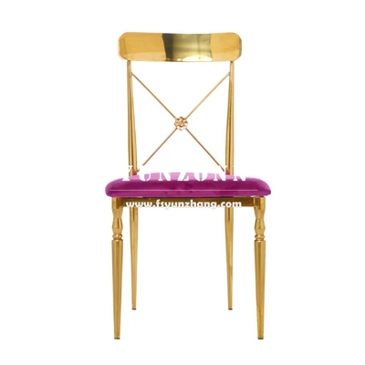 Banquet Party Rental Gold Stainless Steel Hotel Wedding Chairs For Events Hall