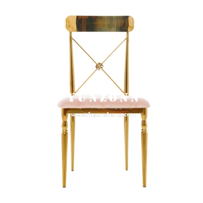 Banquet Party Rental Gold Stainless Steel Hotel Wedding Chairs For Events Hall