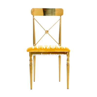 Banquet Party Rental Gold Stainless Steel Hotel Wedding Chairs For Events Hall