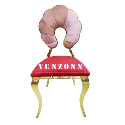 Fashion Pumpkin Back Design Event Party Rental Furniture Gold Stainless Steel Banquet Dining Chair For Hotel Restaurant