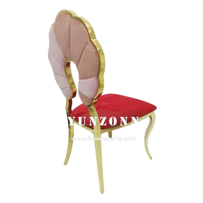 Fashion Pumpkin Back Design Event Party Rental Furniture Gold Stainless Steel Banquet Dining Chair For Hotel Restaurant