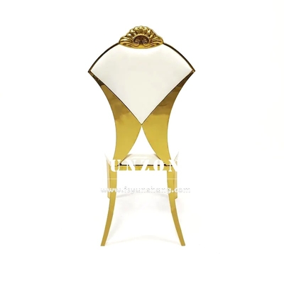 New Design Hotel Banqeut Wedding Chair Fan-Shape Chair Back Stainless Steel Chair