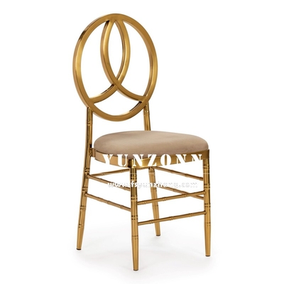 Gold Metal Stainless Steel Hotel Banquet Phoenix Chair Stacking Event Party Chair Wedding Chair