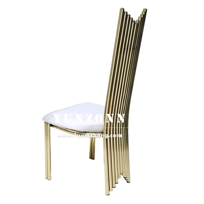 Long Back Metal Wedding Event Banquet Chairs Modern Furniture Stainless Steel Wedding Party Chair