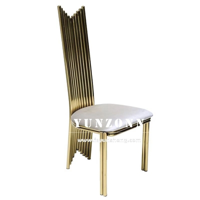 Long Back Metal Wedding Event Banquet Chairs Modern Furniture Stainless Steel Wedding Party Chair
