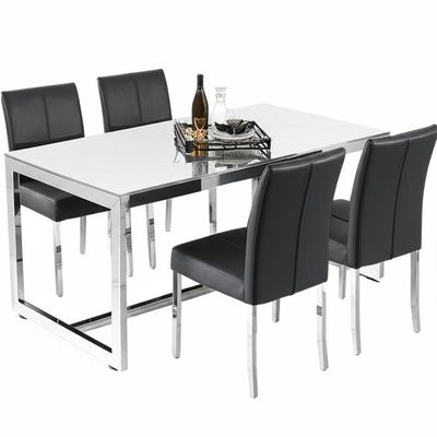 201 Stainless Steel Luxury Rectangle Dining Table Home Furniture