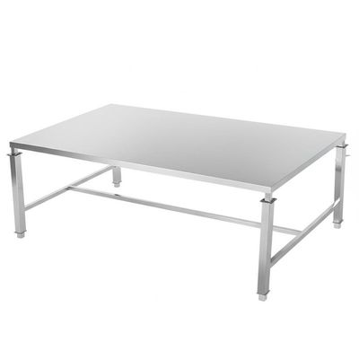 Stainless Steel Large Home Furniture Table 10mm Top Thickness