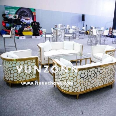 Mid Century Modern Loveseat with Stainless Steel Frame and Velvet Upholstery for Luxury Living Room