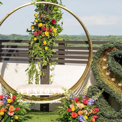 White Leather Cushion Love Seat Sofa with Stainless Steel Frame and Moon Circle Design for Hotels and Weddings