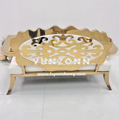 Modern European Design Luxury Sofa with Stainless Steel Gold Frame and 3 Years Warranty for Hotels and Living Rooms