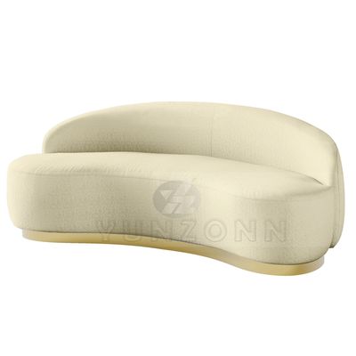 Modern Luxury Curved Sofa with Stainless Steel Frame and Velvet Fabric for Wedding and Party Decoration