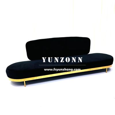 Modern Stylish Black Velvet Luxury Royal Modular Leisure Sofa for Living Room and Hotel
