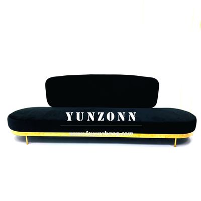 Modern Stylish Black Velvet Luxury Royal Modular Leisure Sofa for Living Room and Hotel
