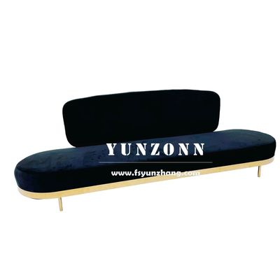 Modern Stylish Black Velvet Luxury Royal Modular Leisure Sofa for Living Room and Hotel