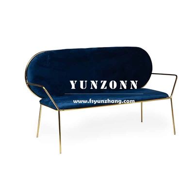 Modern Design Wedding Sofa with Fabric Seat and Durable Gold Stainless Steel Frame