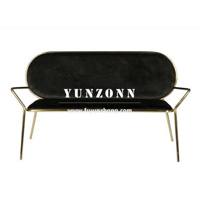 Modern Design Wedding Sofa with Fabric Seat and Durable Gold Stainless Steel Frame