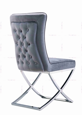 YUNZONN Luxury Fabric Design Stainless Steel Legs Dining Chair