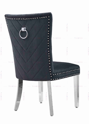 YUNZONN Luxury Fabric Design Stainless Steel Legs Dining Chair