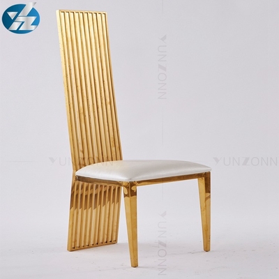 High Back Wedding Chair Gold luxury banquet chairs Stainless Steel Weight 200Kg