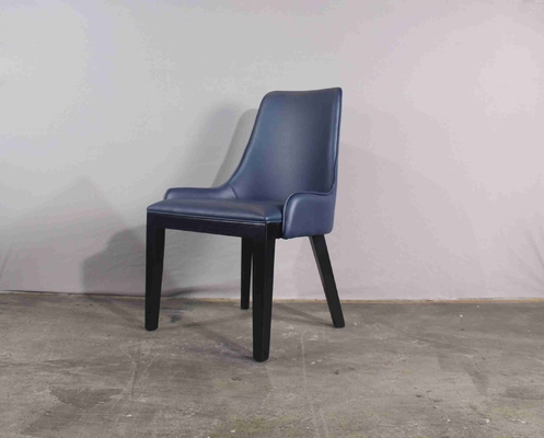Dark Blue Light Luxury Restaurant Padded Dining Room Chairs Stainless Steel Nordic INS Style Cafe