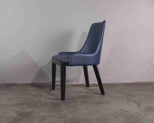 Dark Blue Light Luxury Restaurant Padded Dining Room Chairs Stainless Steel Nordic INS Style Cafe