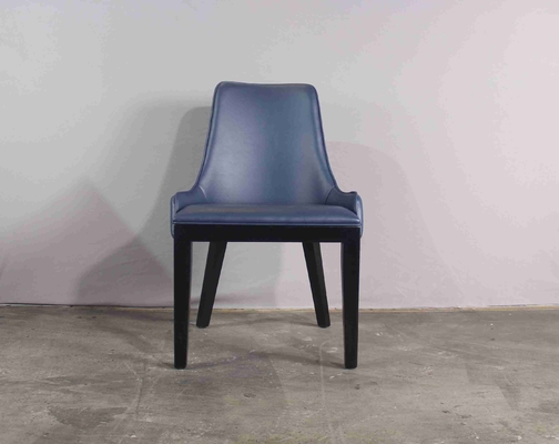 Dark Blue Light Luxury Restaurant Padded Dining Room Chairs Stainless Steel Nordic INS Style Cafe
