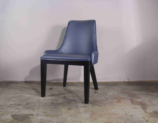 Dark Blue Light Luxury Restaurant Padded Dining Room Chairs Stainless Steel Nordic INS Style Cafe