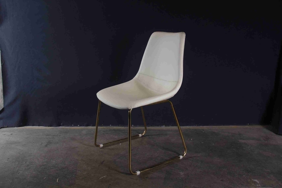 Italian Modern Minimalist Dining Chair Padded Dining Room Chairs Simple Nordic Metal Legs