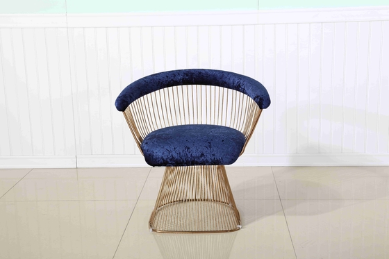 Leisure Garden Hotel Reception Chairs Metal Base Accent Chair Living Room Stainless Steel Frame