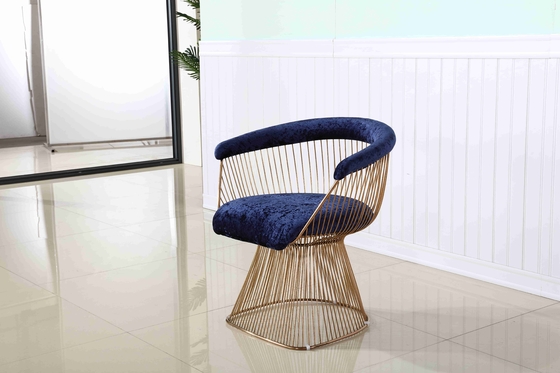 Leisure Garden Hotel Reception Chairs Metal Base Accent Chair Living Room Stainless Steel Frame