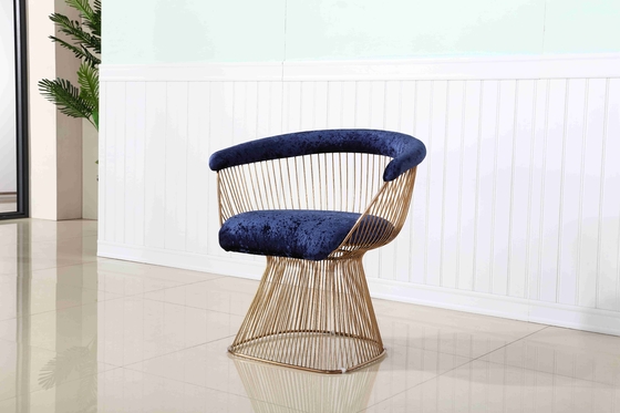Leisure Garden Hotel Reception Chairs Metal Base Accent Chair Living Room Stainless Steel Frame