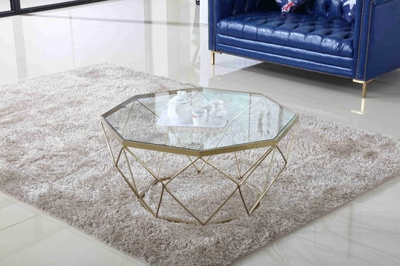 Stainless Steel Modern Glass Coffee Tables Stylish Tea Table Living Packing Pearl Room