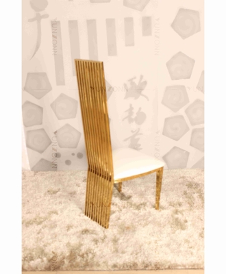 High Back Wedding Chair Gold luxury banquet chairs Stainless Steel Weight 200Kg