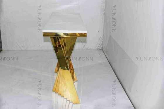Hollow Out Pattern Marble Gold Plated Side Table Carving Design Storage Cabinets