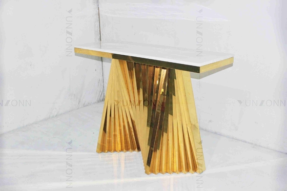 Hollow Out Pattern Marble Gold Plated Side Table Carving Design Storage Cabinets
