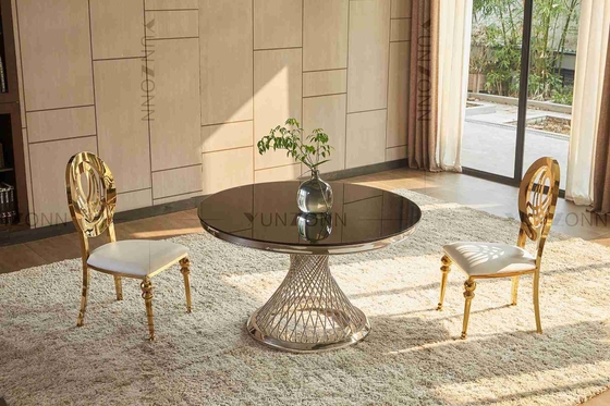 Pretty Waist Base Small Round Dining Table For 4 Family Furniture