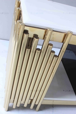 Irregular Strip Small Console Table Simple Modern Iron Stainless Steel Frame