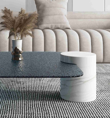 Light Luxury Marble Round Coffee Table Creative Living Room High End Designer Style