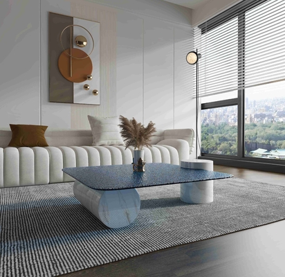 Light Luxury Marble Round Coffee Table Creative Living Room High End Designer Style