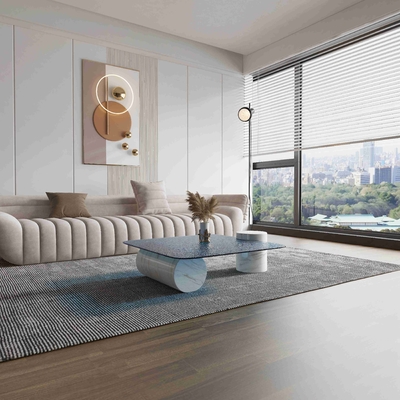 Light Luxury Marble Round Coffee Table Creative Living Room High End Designer Style