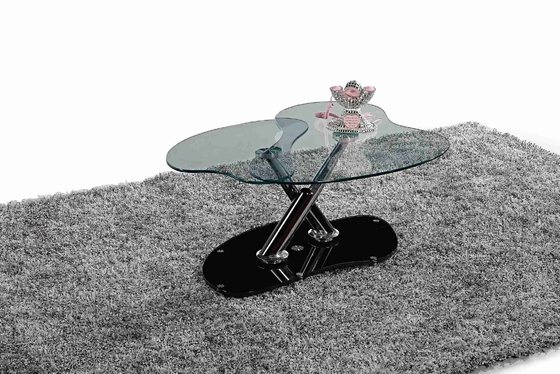Oval Top Rotated Folded Side Table For Living Room Decorate OEM