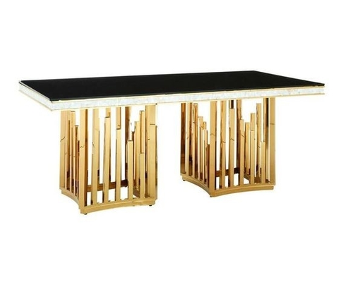 Nordic Marble Top Wedding Banquet Tables Modern Rectangular Dining Tables With Chairs 50X90X75