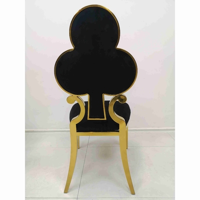 Poker Flower Upholstered Dining Chairs 201 Stainless Steel Frame W50xD65xH92cm