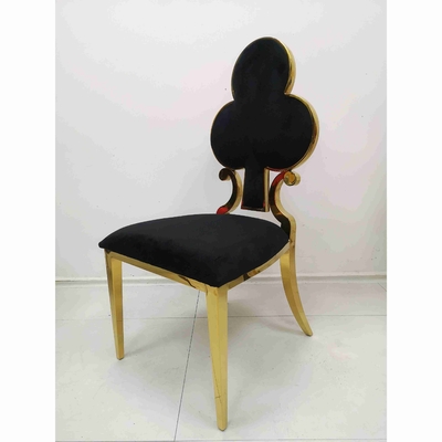 Poker Flower Upholstered Dining Chairs 201 Stainless Steel Frame W50xD65xH92cm