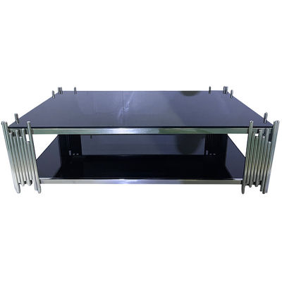 Good price Home Furniture Tubular Silver Coffee Table With Tempered Glass Wholesale online