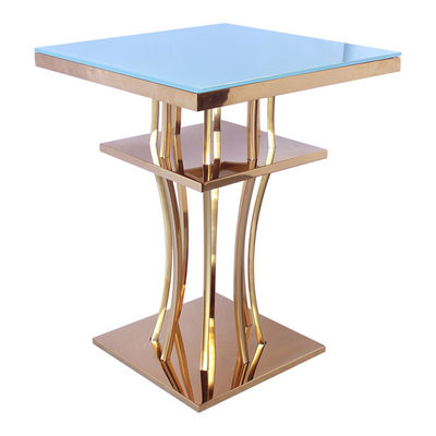 Good price Luxury Square Side Table With Silver Mirror Glass Living Room Furniture online