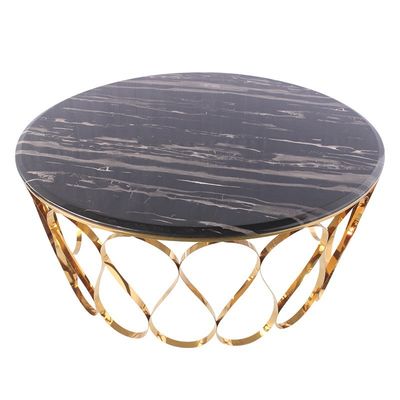 Good price Marble Surface Material Medium Size Stainless Steel Center Table 40-50cm online