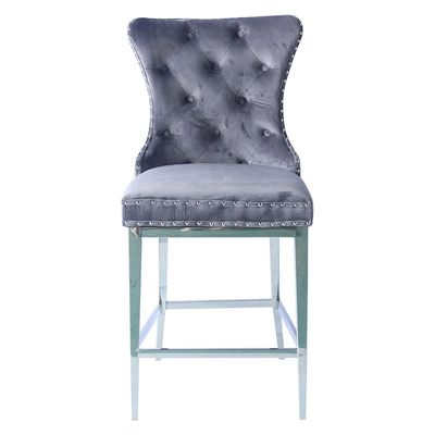 Good price Curve Restaurant Bar Chair Velvet Cover Comfortable Seat With Buckle Backs online