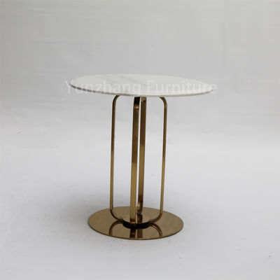 Good price Modern Round Gold Coffee Table Marble Top For Living / Reception Room online